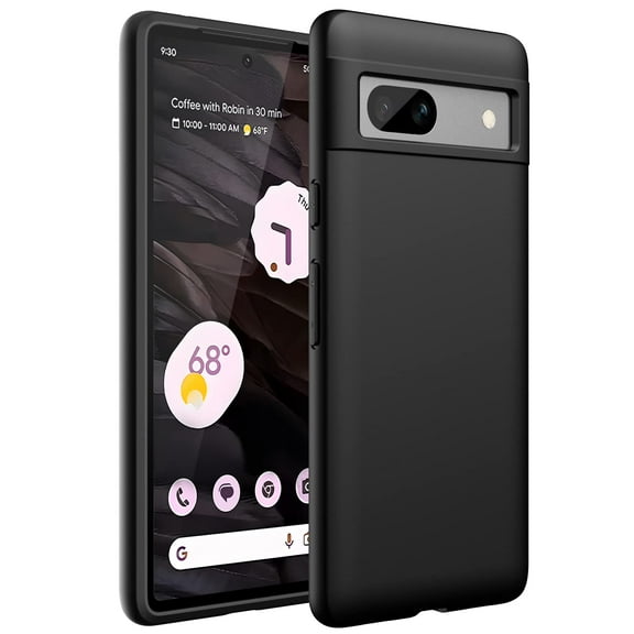 JETech Slim Fit Case for Google Pixel 7a 6.1-Inch 2023, Soft TPU Thin Protective Phone Cover with Matte Finish, Shockproof (Black)