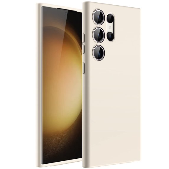 JETech Slim Fit Case for Samsung Galaxy S23 Ultra 5G 6.8-Inch, Soft TPU Thin Protective Phone Cover with Matte Finish, Shockproof (Cream)