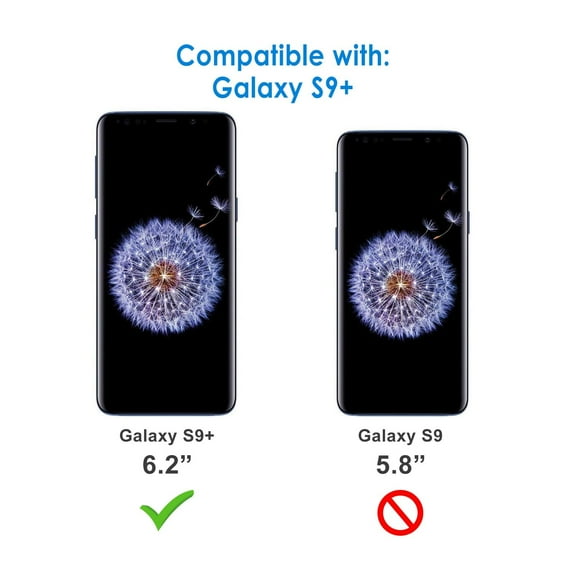 JETech Slim Fit Case for Samsung Galaxy S9+ Plus, Thin Phone Cover with Shock-Absorption and Carbon Fiber Design (Black)