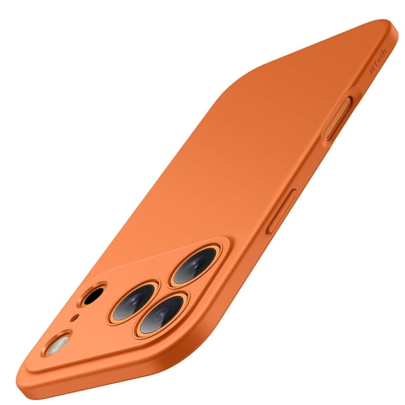 JETech Slim Fit Case for iPhone 17 Pro Max 6.9-Inch, Camera Lens Full Protection, Soft TPU Thin Protective Phone Cover with Matte Finish (Orange)
