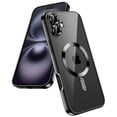 thumbnail image 1 of JETech Soft Clear Case for iPhone 16 6.1-Inch, Camera Lens Full Protection, Compatible with MagSafe Wireless Charging, Shockproof Electroplated TPU Phone Cover (Black), 1 of 6