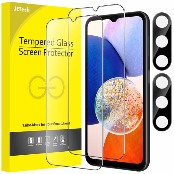JETech Tempered Glass Screen Film Protector for Samsung Galaxy A14, 2 Count