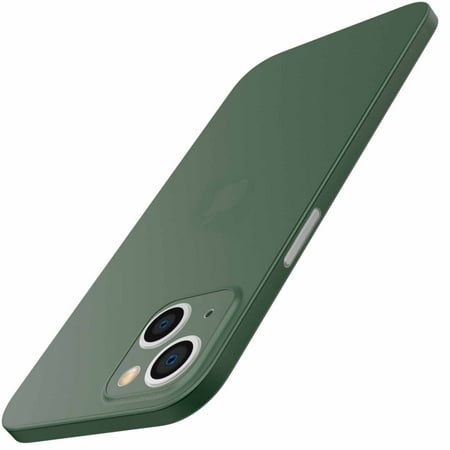 JETech Ultra Slim (0.35mm Thin) Case for iPhone 13, 6.1-Inch, Camera Lens Cover Full Protection, Lightweight, Matte Finish PP Hard Minimalist Case, Support Wireless Charging (Midnight Green)