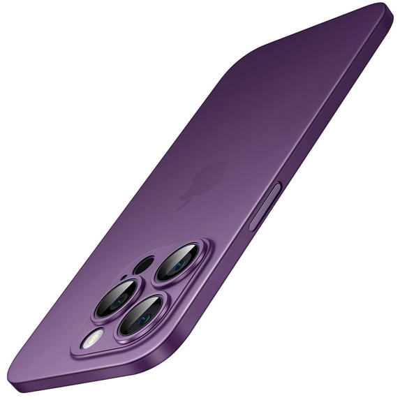 JETech Ultra Slim (0.35mm Thin) Case for iPhone 14 Pro Max 6.7-Inch, Camera Lens Cover Full Protection, Lightweight Matte Finish PP Hard Minimalist Case, Support Wireless Charging (Deep Purple)