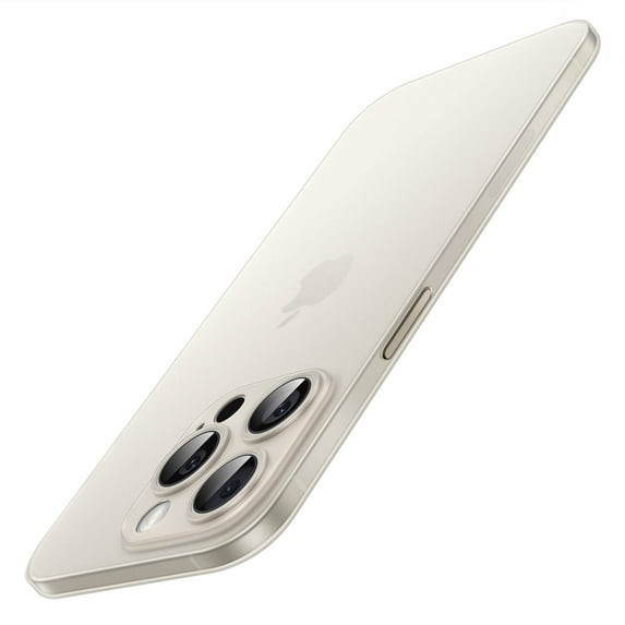 JETech Ultra Slim (0.35mm Thin) Case for iPhone 15 Pro 6.1-Inch, Camera Lens Cover Full Protection, Lightweight Matte Finish PP Hard Minimalist Case, Support Wireless Charging (Natural Titanium)