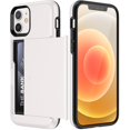 thumbnail image 1 of JETech Wallet Case for iPhone 12/12 Pro 6.1-Inch with Card Holder, Dual Layer Shockproof Protective Phone Cover, Sliding Hidden Slot (White), 1 of 7