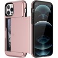 thumbnail image 1 of JETech Wallet Case for iPhone 12 Pro Max 6.7-Inch with Card Holder, Dual Layer Shockproof Protective Phone Cover, Sliding Hidden Slot (Rose Gold), 1 of 7