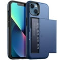 thumbnail image 1 of JETech Wallet Case for iPhone 13 6.1-Inch with Card Holder, Dual Layer Shockproof Protective Phone Cover, Sliding Hidden Slot (Blue), 1 of 6