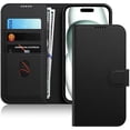 thumbnail image 1 of JETech Wallet Case for iPhone 15 6.1-Inch, Shockproof PU Leather Magnetic Flip Cover with Card Holder, Stand Feature and Full Camera Protection (Black), 1 of 6