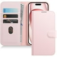 thumbnail image 1 of JETech Wallet Case for iPhone 15 6.1-Inch, Shockproof PU Leather Magnetic Flip Cover with Card Holder, Stand Feature and Full Camera Protection (Pink), 1 of 6