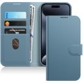 thumbnail image 1 of JETech Wallet Case for iPhone 15 Pro Max 6.7-Inch, Shockproof PU Leather Magnetic Flip Cover with Card Holder, Stand Feature and Full Camera Protection (Blue Titanium), 1 of 6