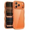 thumbnail image 1 of JETech Wavy Case for iPhone 17 Pro 6.3-Inch, Cute Wave Frame Curly Shape Shockproof Phone Cover (Orange), 1 of 6