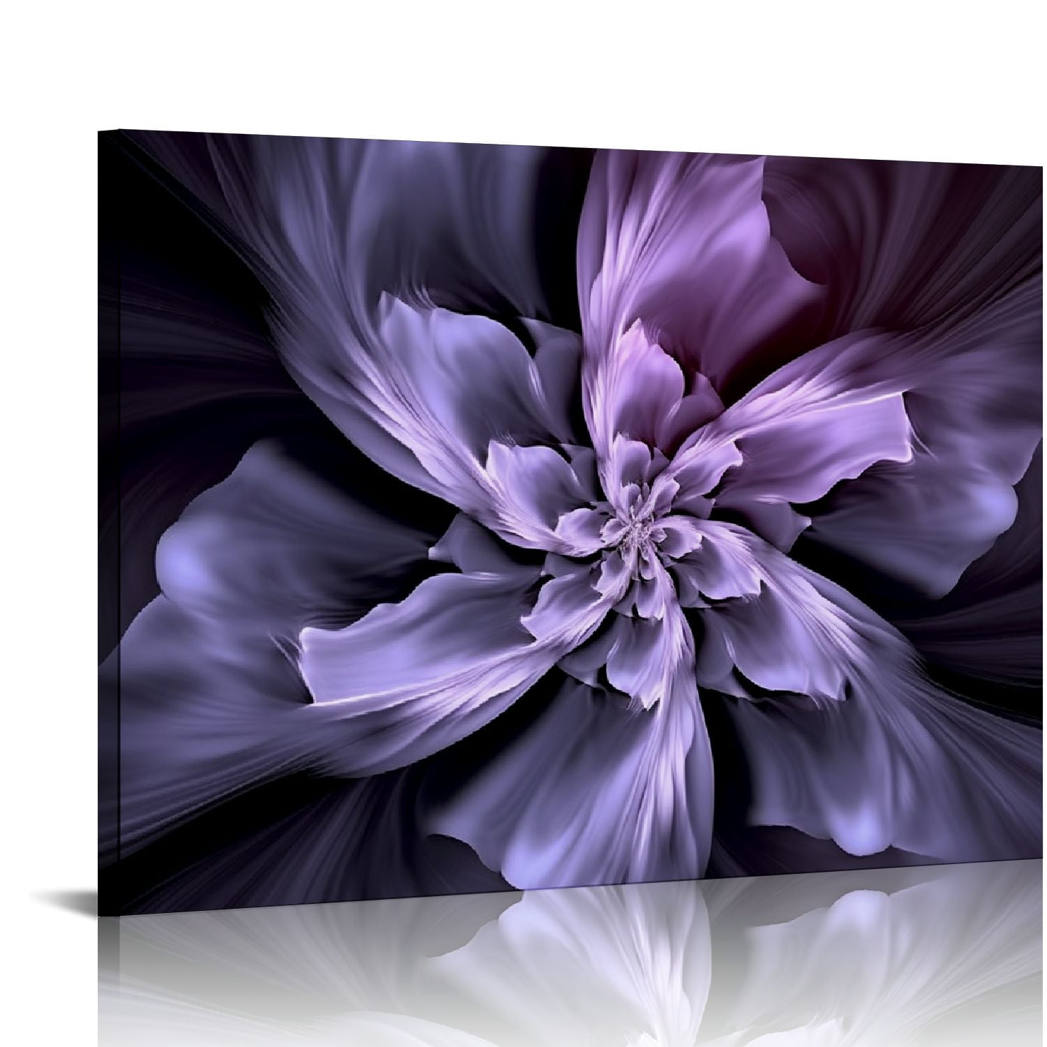 TutuBeer Wandbild – Botanischer Leinwanddruck Mit Lila Blume, 20x30 Bis 20x50 Cm, Fertig Zum Aufhängen