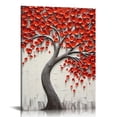 thumbnail image 1 of JEUXUS - 16x20in Painting Oil Paintings On Canvas 3D Red Flower Trees Paintings Modern Home Wall Decoration Abstract Artwork  Landscape Paintings, 1 of 4