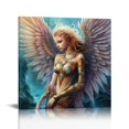 thumbnail image 1 of JEUXUS Abstract Artwork Prints on Canvas Square Steampunk Angel Watercolor Painting for Home Decor, 1 of 4