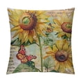 thumbnail image 1 of JEUXUS  Abstract Cartoon Flower Pillow Cases,Decorative Cushion Cover (Oil Painting Sunflower), 1 of 5