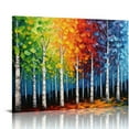 thumbnail image 1 of JEUXUS Abstract Colorful Tree of Life Painting Canvas Wall Art Big Tree Branches Picture Poster Prints for Living Room Home Decor Wrapped Ready to Hang, 1 of 4