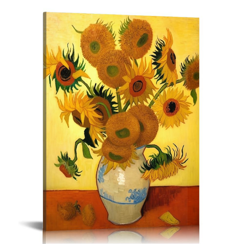 JEUXUS Abstract Flowers Giclee Canvas Prints Wall Art Vase with Fifteen
