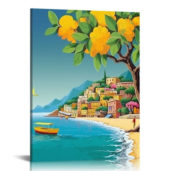 JEUXUS Adult Paint by Number Kits, Landscape DIY Paint by Numbers for Adults Canvas, Acrylic  Scenery Painting by Numbers for Relaxation Gift