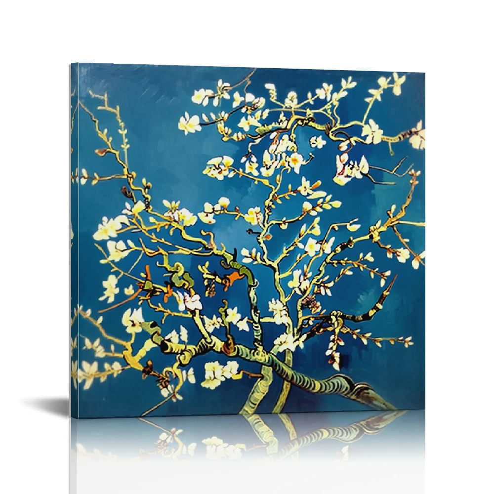JEUXUS Almond Blossom Modern Framed Floral Giclee Canvas Prints By Van ...