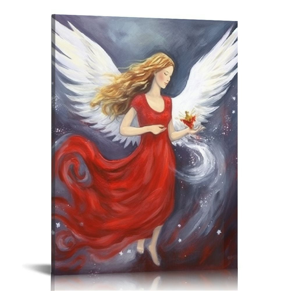 JEUXUS Angel Wing Wall Art Abstract Angel Painting Angel Art Posters