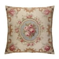 thumbnail image 1 of RUIYC Floral French Rug Print Throw Pillow Covers Cozy Square Throw Pillow Case Home Decoration for Bed Couch Sofa Living Room Cushion Cover, 1 of 5