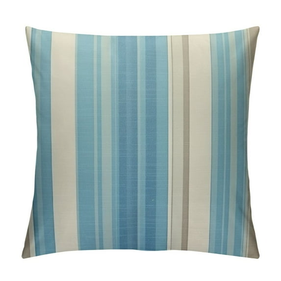 RUIYC Aqua Throw Pillow Cover Jacquard Pillowcase, Square Striped Pillowcase Sofa, Couch, Bed, Blue Pillow Cover Easter - Aqua