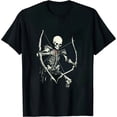 thumbnail image 1 of JEUXUS Archery Skeleton Skull Bow Hunting Archer T-Shirt, 1 of 3