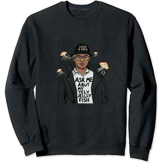 JEUXUS Ask Me About My Jellyfish Long Sleeve Sweatshirt, Cool Jellyfish