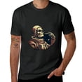 thumbnail image 1 of JEUXUS Astronaut Skull Surreal Galaxy Spaceman Skeleton Goth T-Shirt, 1 of 3
