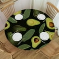 thumbnail image 1 of JEUXUS Avocado Round Table Cover Waterproof Fitted Tablecloth with Elastic Edge Table Cover for Outdoor/Indoor Use, 1 of 7