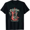 thumbnail image 1 of JEUXUS Bacon Guitar Player Guitarist Music T-Shirt, 1 of 3