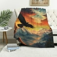 thumbnail image 1 of JEUXUS Bald Eagle Blanket American Eagle Decor Throw Blankets Valentines Bald for Adults Men Soft Warm Plush Lightweight Flannel Blanket for Bedding Sofa Home, 1 of 6