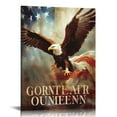 JEUXUS Bald Eagle Wall Art American Flag Pictures Wall Decor Rustic