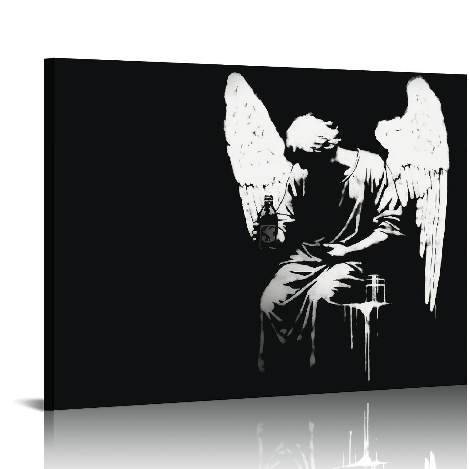 JEUXUS Banksy Fallen Angel Graffiti Canvas Wall Art Picture Print