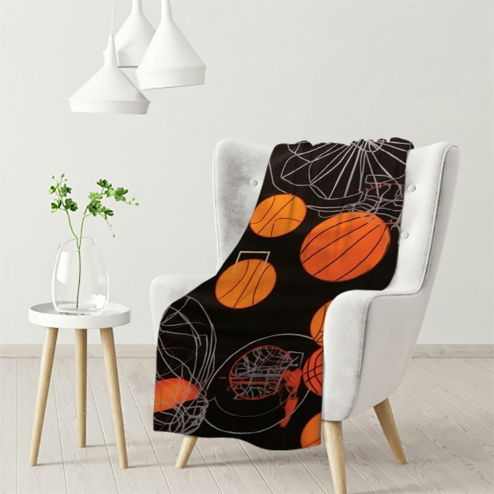 JEUXUS Basketball Blanket Soft Warm Throw Blanket for Kids Adults Gift