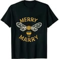 thumbnail image 1 of JEUXUS Be Merry, Festive Christmas Bumble Bee for Nature Lovers T-Shirt, 1 of 3
