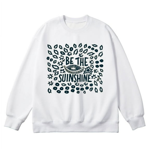 JEUXUS Be The Sunshine Shirt, Summer Shirts for Women, Retro Sun T Shirt, Vintage Graphic T-Shirt, Kindness Tshirt Long-sleeved Shirt Funny Shirt