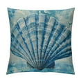 thumbnail image 1 of RUIYC Beach Pillow Covers Nautical Furniture Teal Seashell Starfish Throw Pillow Cover Couch Sofa Vintage Shell Coastal Decorative Pillowcase Cushion for Beachy Outdoor Patio Home Decor, 1 of 5