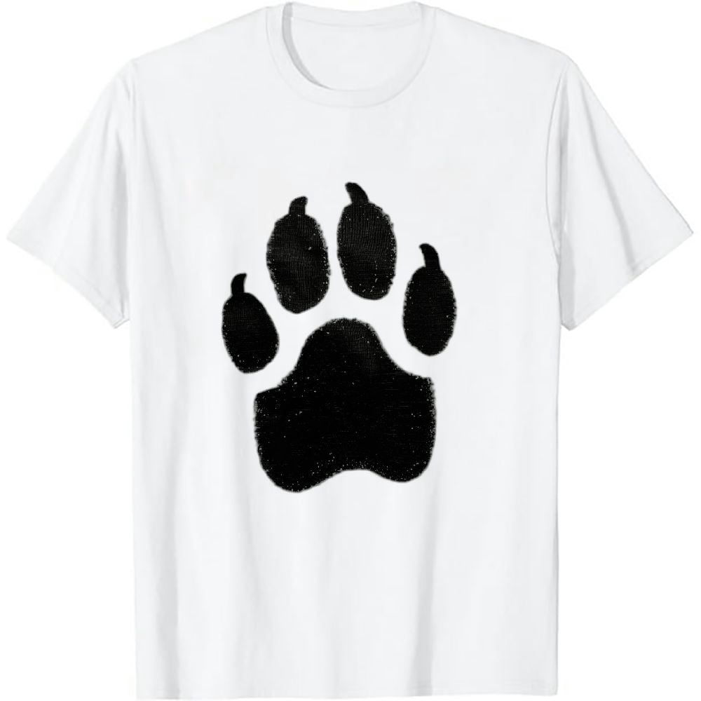 Grizzly Bear Paw Print Car Window Decal - 4 Inches Tall, White Vinyl Sticker