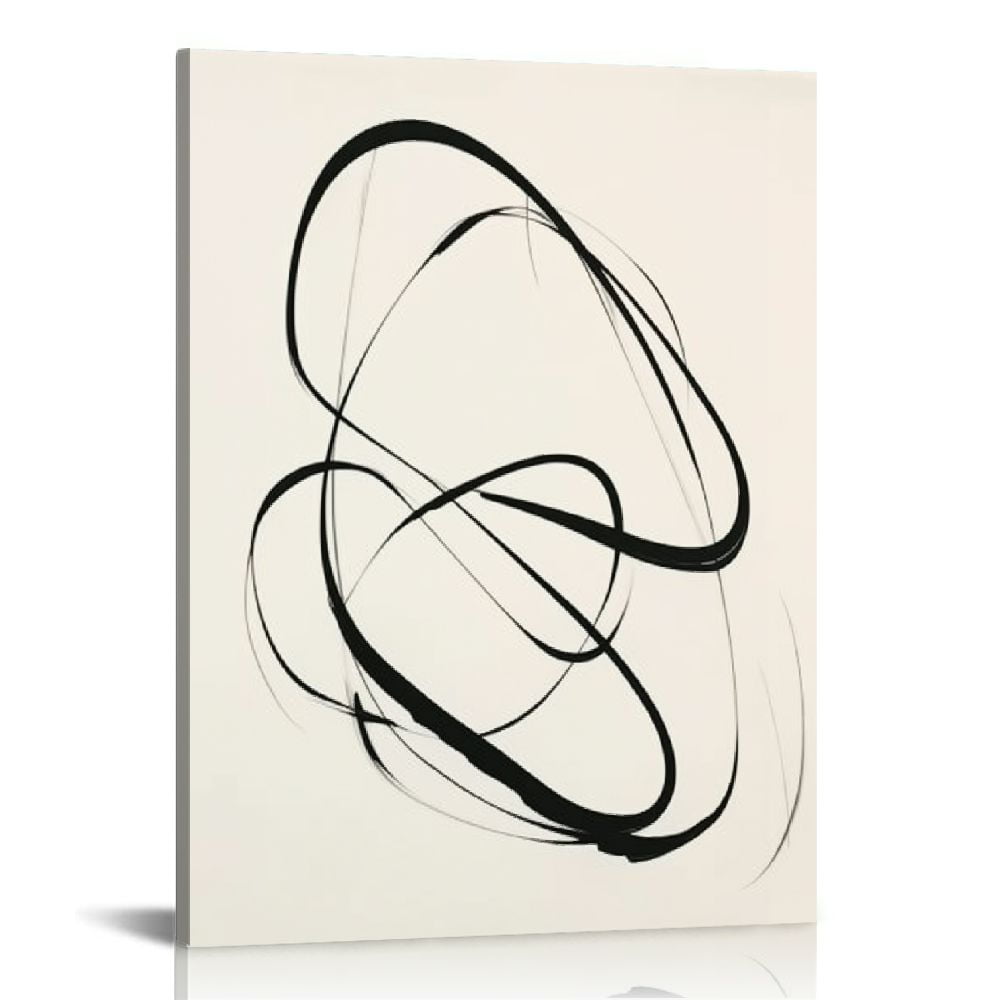 3pcs/set Minimalist Wavy Lines Poster Canvas Prints For Living Room Home Decor Black White Abstract Art Interior Wall Pictures No Frame Needed