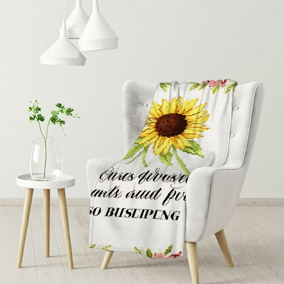 RUIYC Sister Blanket Throw Blankets for Women " Christmas Birthday Gift Soft Cozy Sunflower Flannel Blanket Xmas Presents for Winter Girl