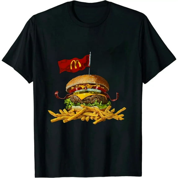 JEUXUS Best Hamburger Art Men Women Cheeseburger Fast Food Lovers T-Shirt