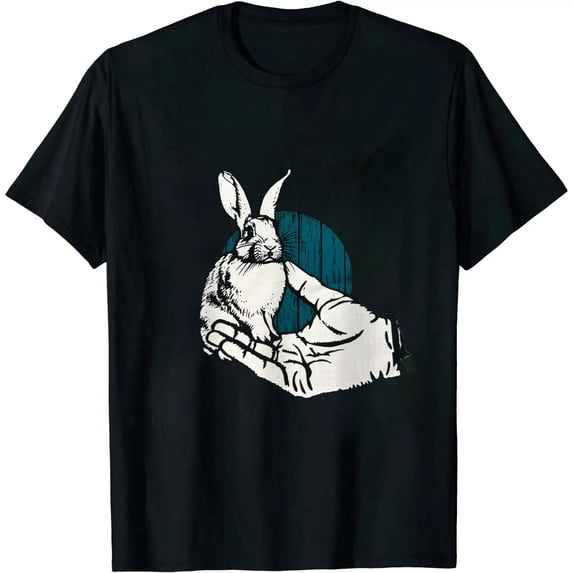 JEUXUS Best Rabbit Dad Ever Funny Dad Rabbit T-Shirt