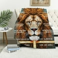 thumbnail image 1 of JEUXUS  Bible Verse Blanket Christian Lion Prayer Religious Throw Blankets for Couch Sofa Bed Warm Gifts, 1 of 6