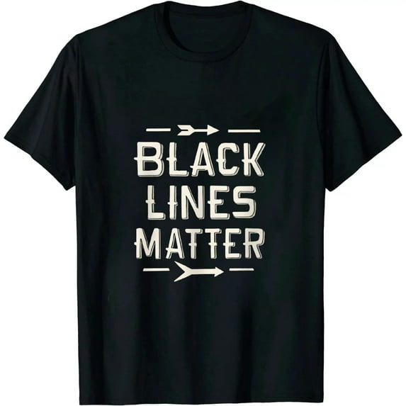 JEUXUS Black Lines Matter! Drift Car Guys Funny Racing Gift Idea T-Shirt