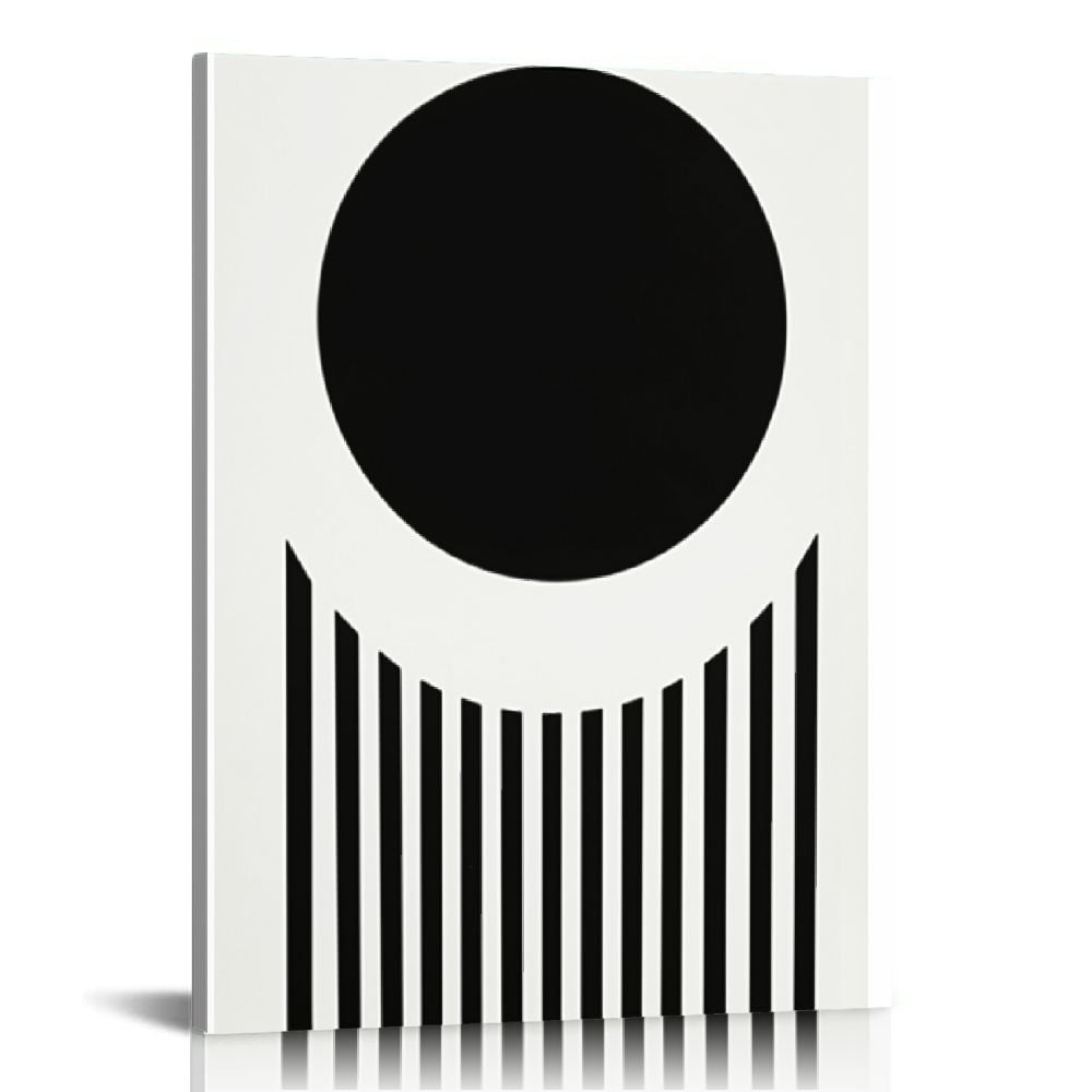 JEUXUS Black and White Geometric Abstract Wall Art Black and White Boho ...