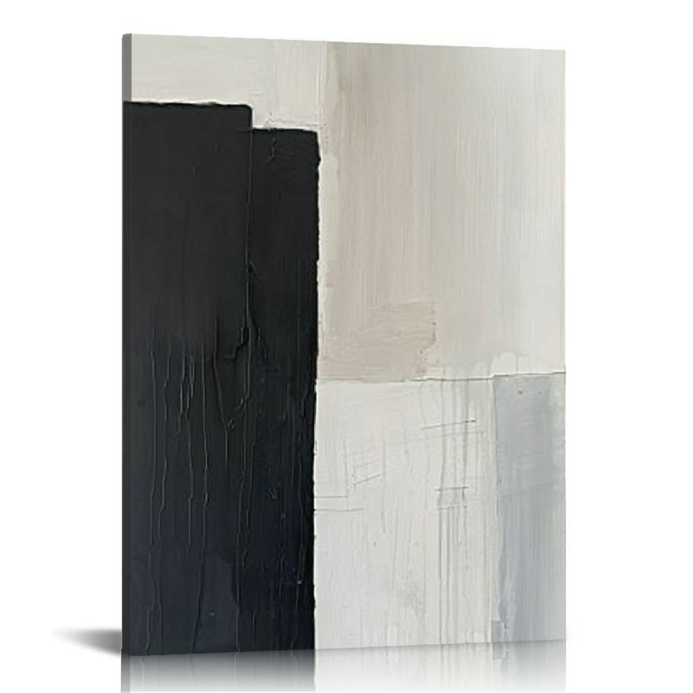 JEUXUS Black White Gray Abstract Wall Art Abstract Geometric Poster