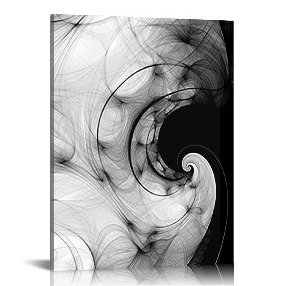 JEUXUS Black and White Abstract Print Artwork Modern Canvas Painting ...