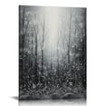 thumbnail image 1 of JEUXUS  Black and White Wall Art Abstract Wall Paintings Vertical 3D Textured Artwork Large Modern on Canvas Wall Decor  16x20 in, 1 of 4